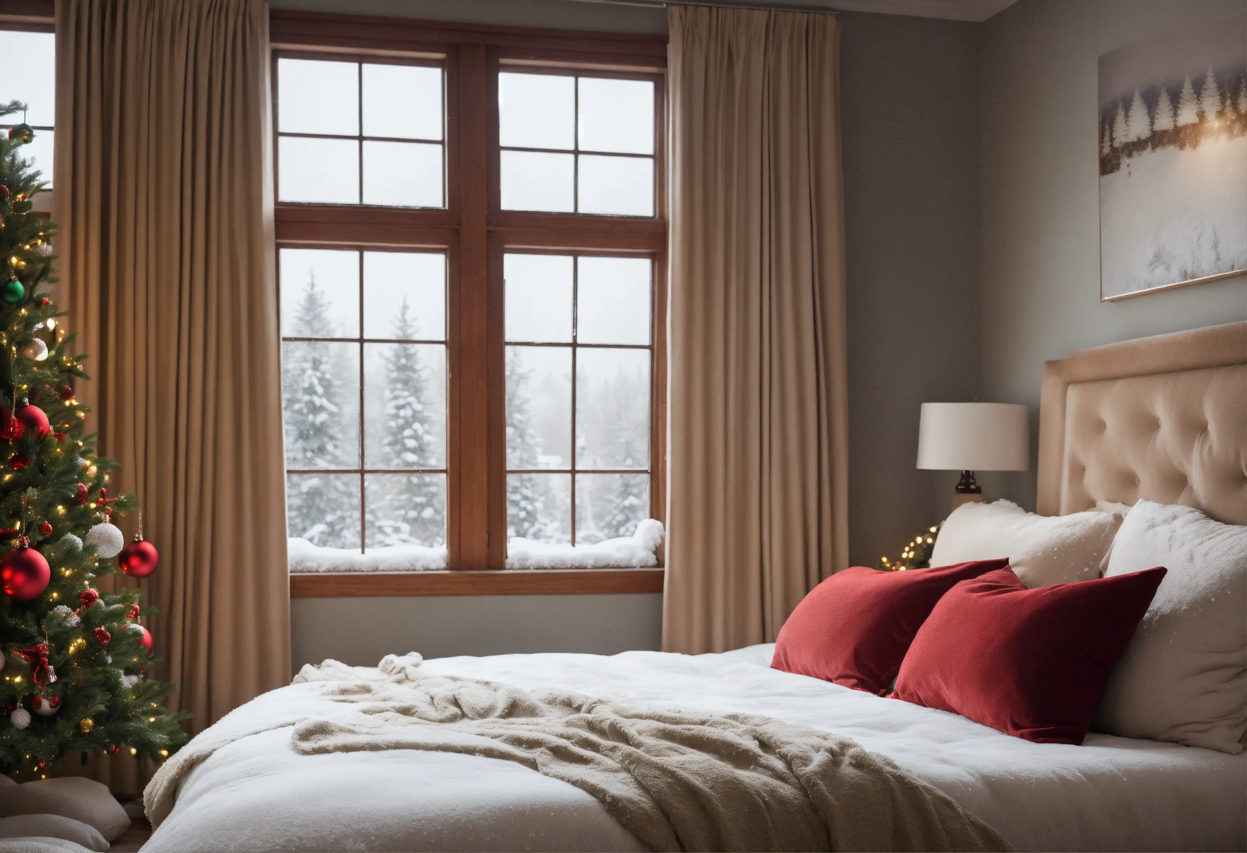 Organic cotton curtains in natural light